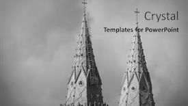  Presentation with india - Slides consisting of steeples-of-historic-st-philomena background and a  colored foreground