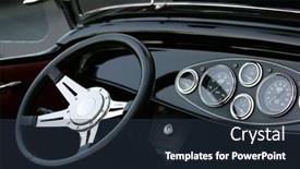  Presentation with vintage car - Cool new slide set with steering-wheel-and-dashboard backdrop and a  colored foreground