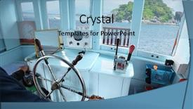  Presentation with wheel - PPT layouts having ship captain - skipper hands on a steering background and a light blue colored foreground