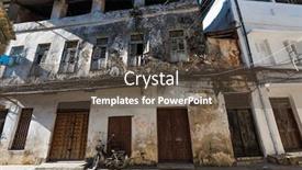  Presentation with zanzibar - Theme with centrum of the stone town background and a tawny brown colored foreground