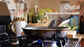  Presentation with beef steak bbq strip steak - Cool new slide set with steirs - stirring strips of beef backdrop and a coral colored foreground