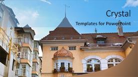  Presentation with architecture old - PPT layouts enhanced with stella - old town in innsbruck austria background and a light blue colored foreground