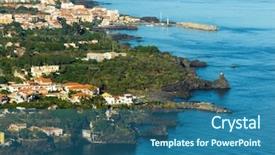  Presentation with lemons - Amazing slide deck having stella - panorama aerial on the sea backdrop and a ocean colored foreground