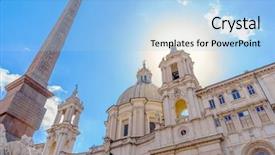  Presentation with childrens church - Amazing presentation theme having stella - sant'agnese in agone church backdrop and a light blue colored foreground