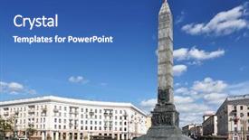  Presentation with victory - Presentation design consisting of stella - victory square in minsk belarus background and a ocean colored foreground