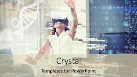  Presentation with dna - PPT layouts with stem - illustration dna girl using background and a soft green colored foreground