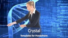  Presentation with stem cell - PPT theme consisting of adult stem cell - composite image of blonde businesswoman background and a  colored foreground