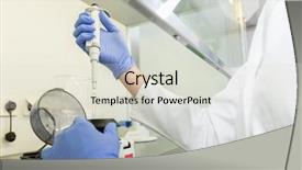  Presentation with scientist - Audience pleasing PPT theme consisting of stem career - scientist in laboratory filling liquid backdrop and a  colored foreground