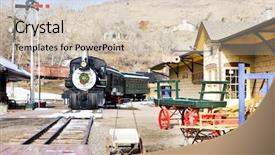  Presentation with colorado - PPT layouts consisting of stem locomotive in colorado railroad museum usa background and a soft green colored foreground