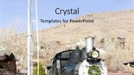  Presentation with stem - Slide deck consisting of stem locomotive in colorado railroad museum usa background and a light blue colored foreground