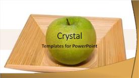  Presentation with green bamboo on green - Amazing slides having stem ware - fresh green apple backdrop and a  colored foreground