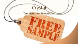  Presentation with sample - Slide deck having stencil - free sample sign background and a cream colored foreground