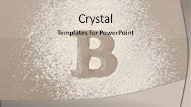  Presentation with flour - PPT theme with stencil - silhouette of letter b background and a soft green colored foreground