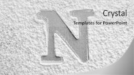  Presentation with flour - Presentation theme with stencil - silhouette of letter n background and a light gray colored foreground