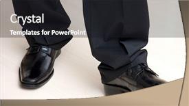 Presentation with trousers - Cool new presentation design with step forward - male elegant shoes and trousers backdrop and a dark gray colored foreground