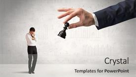  Presentation with step - Presentation design enhanced with step in his chess game background and a light gray colored foreground