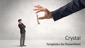  Presentation with step - Audience pleasing slide deck consisting of step in his chess game backdrop and a light gray colored foreground