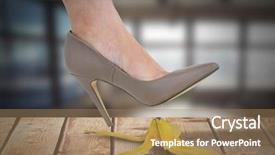  Presentation with step - Slide set enhanced with step on banana peel background and a  colored foreground