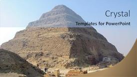  Presentation with egypt pyramid - PPT theme with step pyramid of king djoser at the egyptian burial ground of sakkara near cairo egypt background and a light blue colored foreground