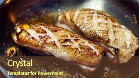  Presentation with step - Audience pleasing slide set consisting of step step instructions - fried duck backdrop and a  colored foreground