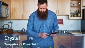  Presentation with taco - Slides featuring step step instructions - trendy man with cool beard background and a ocean colored foreground