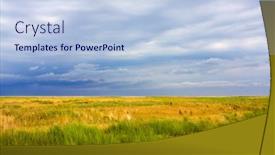  Presentation with thunderstorm - Theme with steppe-before-thunderstorm background and a light blue colored foreground