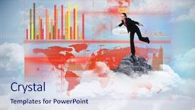  Presentation with stepping - Slide deck featuring stepping and balancing against mountain background and a  colored foreground