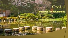  Presentation with heian - Beautiful slide deck featuring stepping-stones-at-heian-shrine backdrop and a tawny brown colored foreground