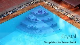  Presentation with swimming pool - Amazing theme having steps-in-swimming-pool-decorated backdrop and a arctic colored foreground