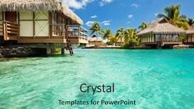  Presentation with green hotel - Amazing presentation having vivid waterscape - azur sea white sandy beach backdrop and a  colored foreground.