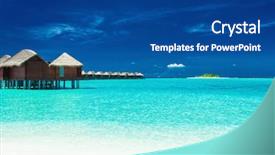  Presentation with bridge over troubled water - Presentation theme enhanced with steps into lagoon tropical maldives background and a ocean colored foreground