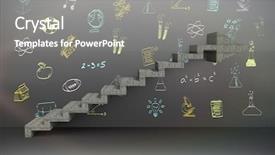  Presentation with school testing - PPT theme consisting of concrete testing - composite image of steps moving background and a gray colored foreground