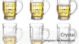  Presentation with process - PPT layouts with steps of discharge mug background and a white colored foreground