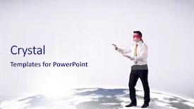  Presentation with realistic - PPT layouts having steps on a realistic globe background and a  colored foreground