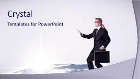  Presentation with realistic - Beautiful PPT theme featuring steps on a realistic globe backdrop and a sky blue colored foreground