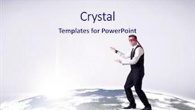  Presentation with realistic - PPT layouts featuring steps on a realistic globe background and a  colored foreground