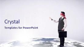  Presentation with realistic - Presentation design consisting of steps on a realistic globe background and a  colored foreground