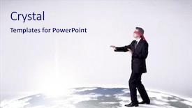  Presentation with blindfolded - PPT layouts having steps on a realistic globe background and a  colored foreground
