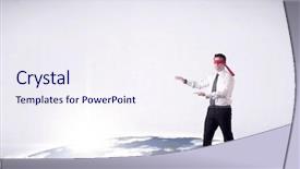  Presentation with blindfolded - Beautiful PPT layouts featuring steps on a realistic globe backdrop and a  colored foreground