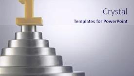  Presentation with steps - Audience pleasing theme consisting of steps-to-success-number-one backdrop and a sky blue colored foreground