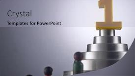  Presentation with steps - Cool new slides with steps-to-success-number-one backdrop and a light blue colored foreground