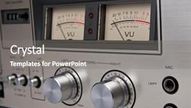  Presentation with cassette - Slide deck featuring stereo cassette tape deck analog background and a  colored foreground