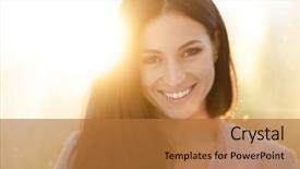  Presentation with indian woman bridal face - Presentation theme featuring stereotype - face of a cute young background and a  colored foreground