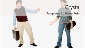  Presentation with stereotype - Colorful theme enhanced with stereotype - geek and skater backdrop and a white colored foreground