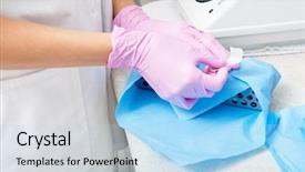  Presentation with medical instruments - Theme having sterile box of medical instruments background and a light blue colored foreground