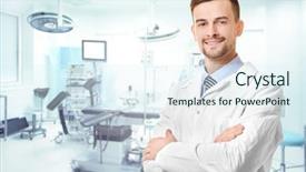  Presentation with operating room - Amazing presentation design having sterile procedures - surgeon at modern operating room backdrop and a sky blue colored foreground