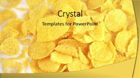  Presentation with white milk - Beautiful PPT theme featuring sterilisation - cornflakes and milk in bowl backdrop and a yellow colored foreground