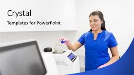  Presentation with sterilized - PPT layouts having sterilized - dentistry medicine and healthcare concept background and a white colored foreground