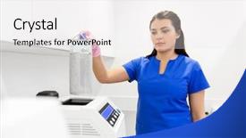  Presentation with sterilized - PPT layouts consisting of sterilized - dentistry medicine and healthcare concept background and a white colored foreground