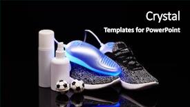  Presentation with sterilization - PPT theme with sterilized - sports shoes care electric shoes background and a black colored foreground